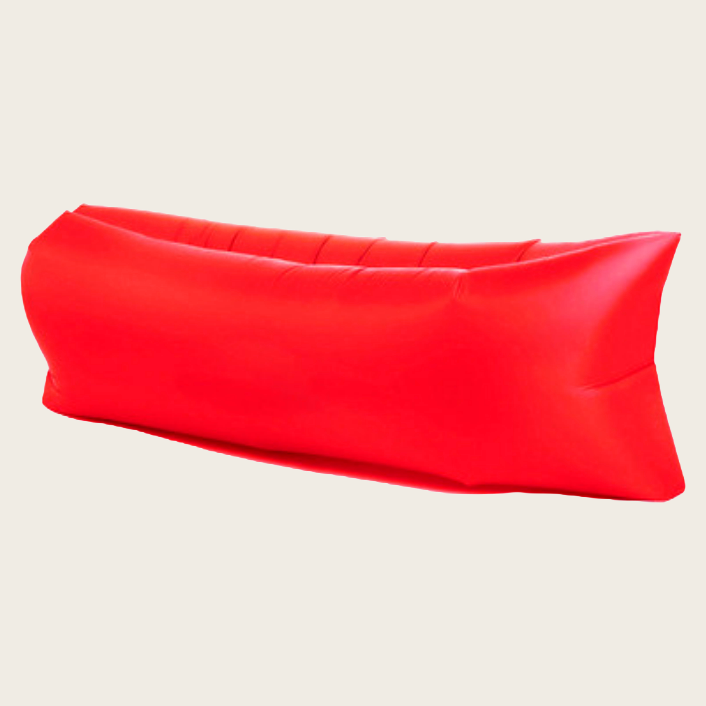 Outdoor Inflatable Lounger for One – Red Fabric