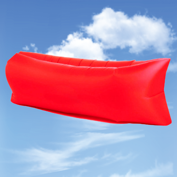 Outdoor Inflatable Lounger for One – Red Fabric