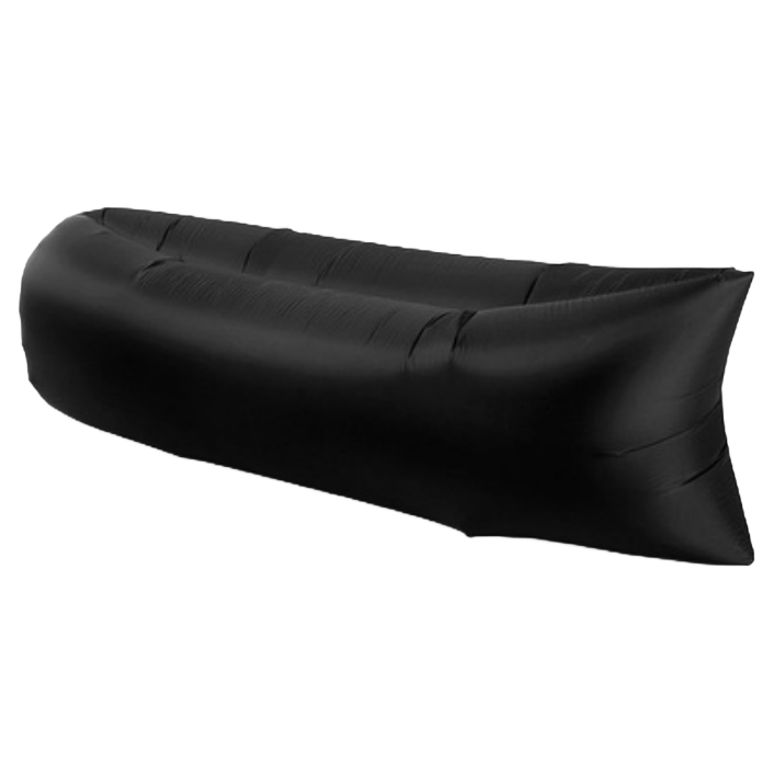 Outdoor Inflatable Lounger for One – Black Fabric
