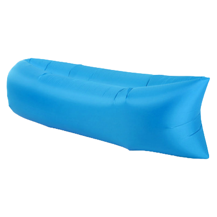Outdoor Inflatable Lounger for One – Blue Fabric