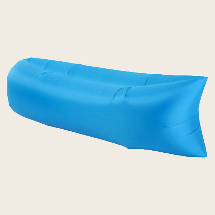 Outdoor Inflatable Lounger for One – Blue Fabric