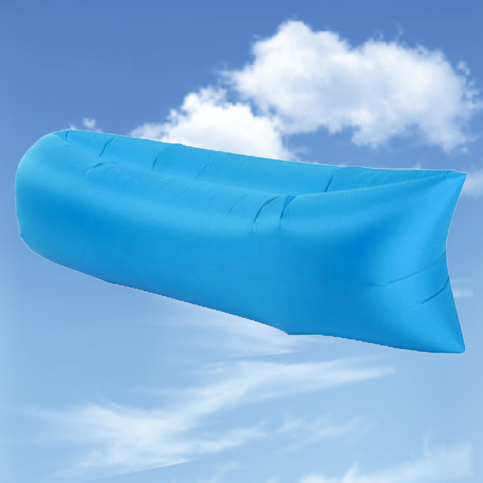 Outdoor Inflatable Lounger for One – Blue Fabric