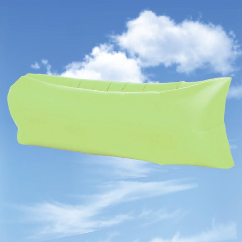 Outdoor Inflatable Lounger for One – Green Fabric