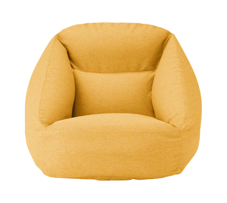 Outdoor Inflatable Lounger for One – Yellow Fabric