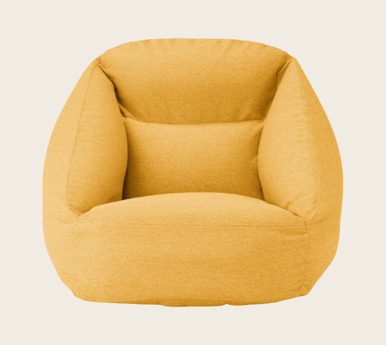 Outdoor Inflatable Lounger for One – Yellow Fabric