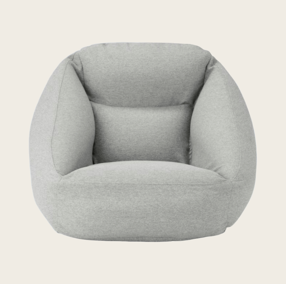 Outdoor Inflatable Lounger for One – Gray Fabric