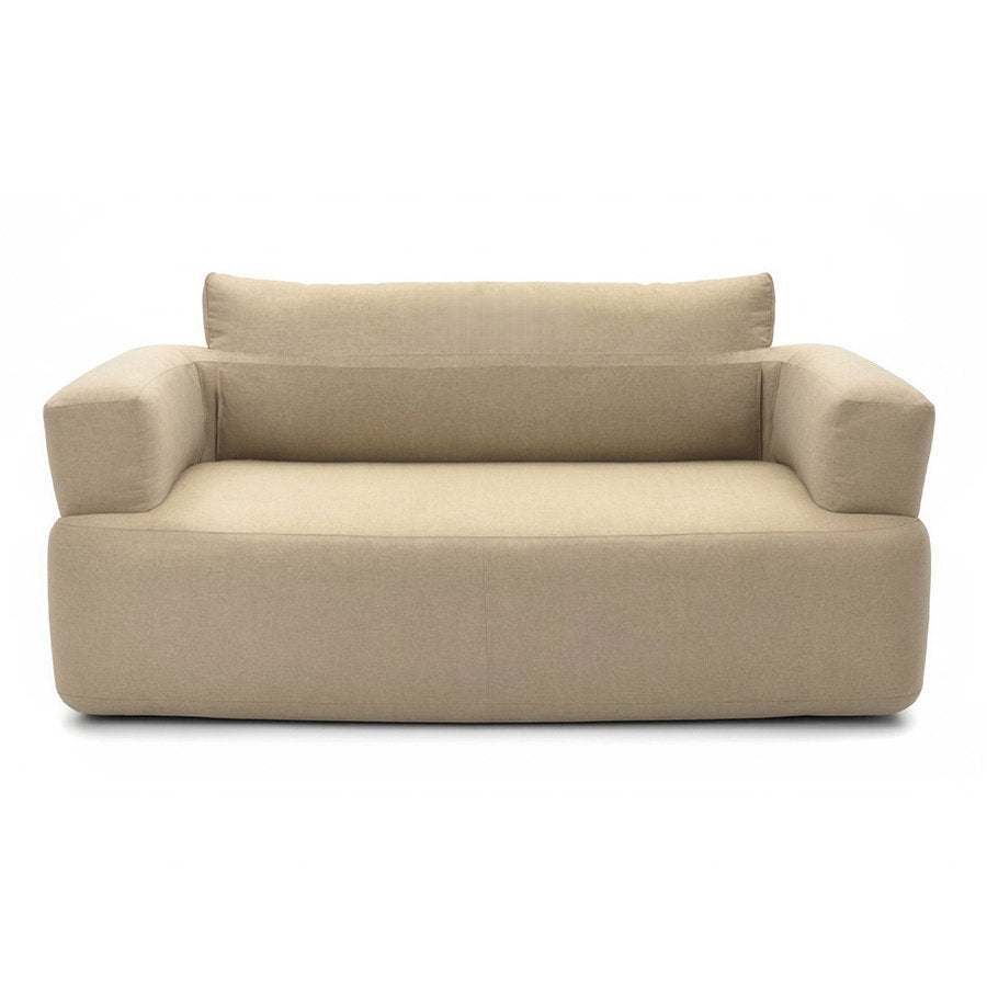 Outdoor Camping Inflatable Sofa for Two – Beige Fabric