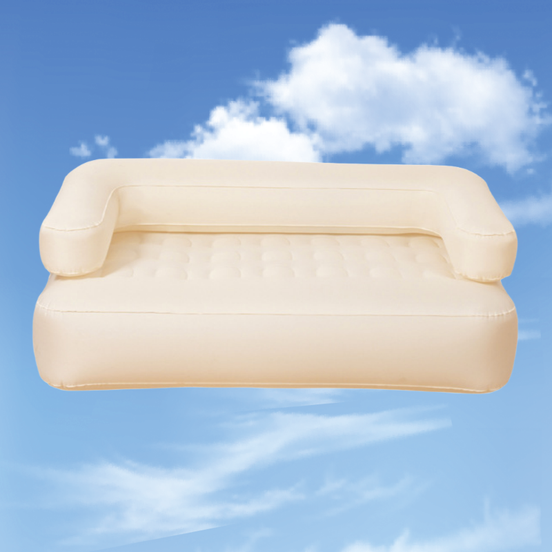 Automatic Inflatable Sofa for Two – Beige TPU Fabric