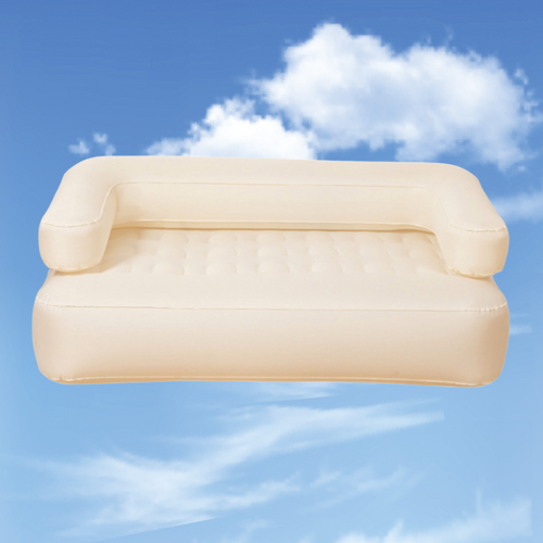 Automatic Inflatable Sofa for Two – Beige TPU Fabric