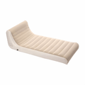 Outdoor Camping Inflatable Backrest Bed for One – Beige Fabric