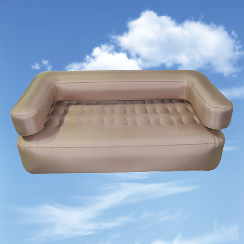Automatic Inflatable Sofa for Two – Khaki TPU Fabric