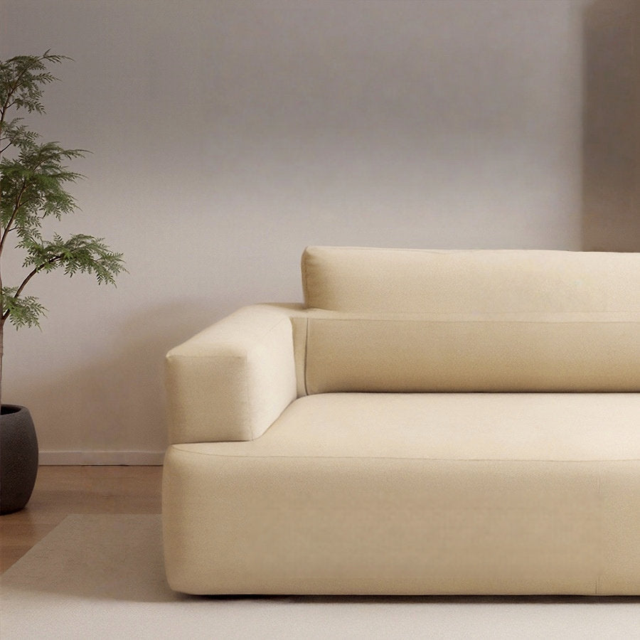 Outdoor Camping Inflatable Sofa for Two – Beige Fabric