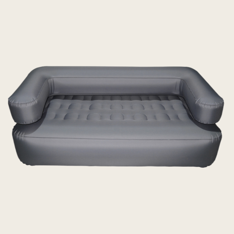Automatic Inflatable Sofa for Two – Gray TPU Fabric