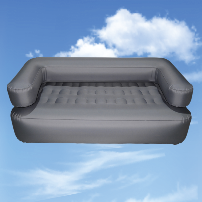 Automatic Inflatable Sofa for Two – Gray TPU Fabric